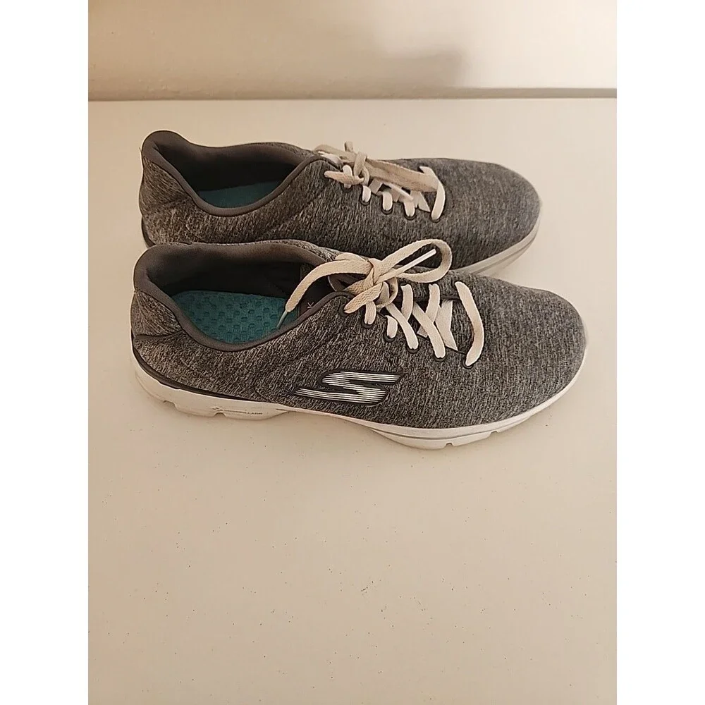 Skechers Gray Lightweight Memory Foam Sneakers Size 9.5